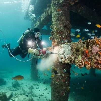 ترمیم بتن زیر دریا