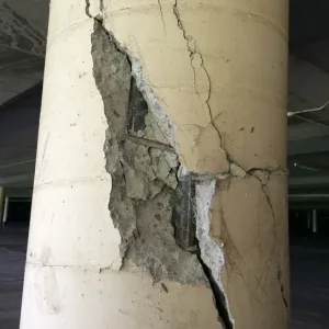 بارهای وارده بر بتن و ترمیم ترک ستون بتنی